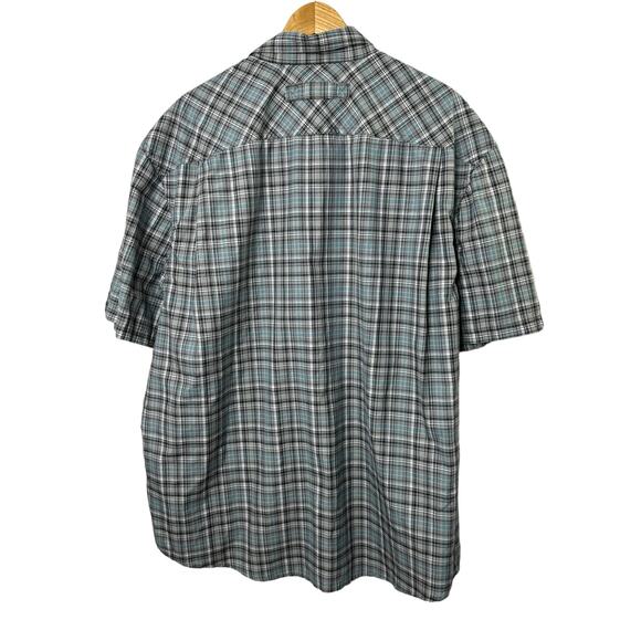 Duluth Gray Plaid Short Sleeve Button Up Shirt Men's 2XL - Picture 2 of 5